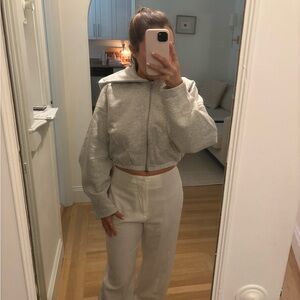 GAP White Wide-Leg Trousers